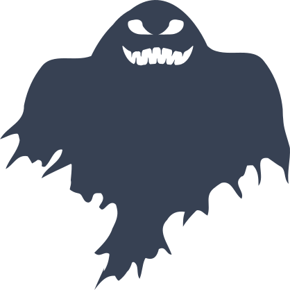 Scary Ghost With Teeth Sticker