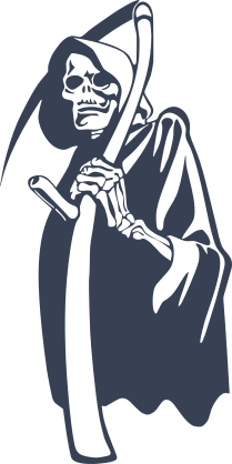 Scary Grim Reaper Sticker