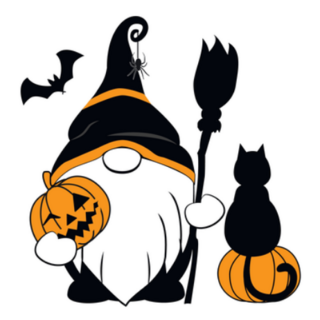 Scary Halloween Gnome Sticker