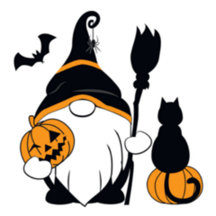 Scary Halloween Gnome Sticker