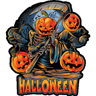 Scary Halloween Poster Sticker