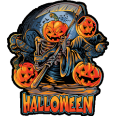 Scary Halloween Poster Sticker