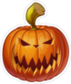 Scary Jack-o-lantern Pumpkin Sticker