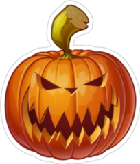 Scary Jack-o-lantern Pumpkin Sticker