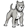 Scary Pit Bull Sticker