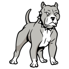 Scary Pit Bull Sticker