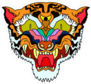Scary Psychedelic Tiger Sticker