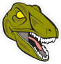 Scary Raptor Mascot Sticker