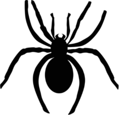Scary Spider Halloween Sticker