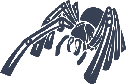 Scary Spider Walking Forward Sticker