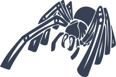 Scary Spider Walking Forward Sticker