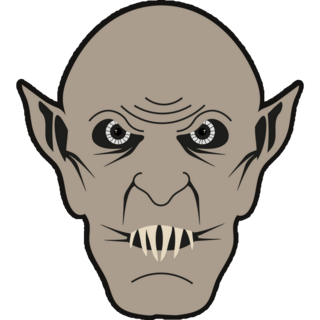 Scary Vampire Head Sticker