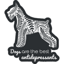 Schnauzer Antidepressant Sticker