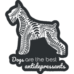Schnauzer Antidepressant Sticker