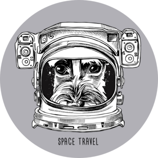 Schnauzer Astronaut Sticker