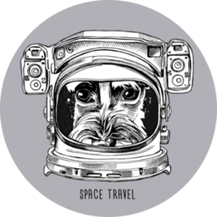 Schnauzer Astronaut Sticker