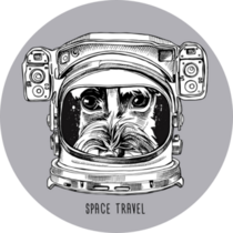 Schnauzer Astronaut Sticker