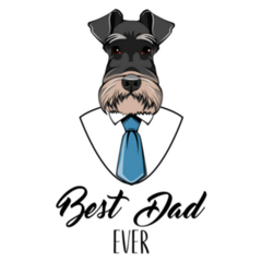 Schnauzer Best Dad Sticker 