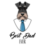 Schnauzer Best Dad Sticker 