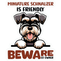 Schnauzer Beware Sticker