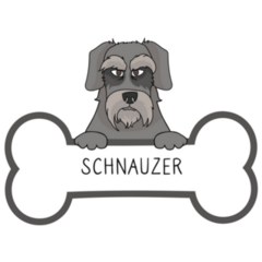 Schnauzer Bone Sticker