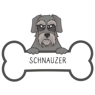 Schnauzer Bone Sticker