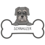 Schnauzer Bone Sticker