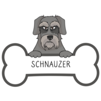 Schnauzer Bone Sticker