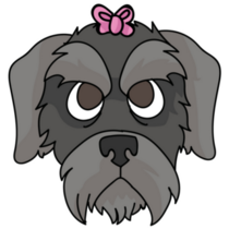 Schnauzer Bow Sticker