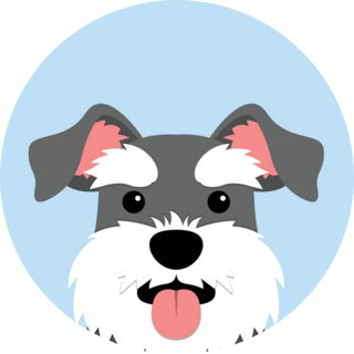 Schnauzer Cartoon Sticker