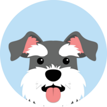 Schnauzer Cartoon Sticker