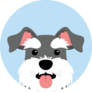 Schnauzer Cartoon Sticker