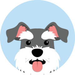 Schnauzer Cartoon Sticker