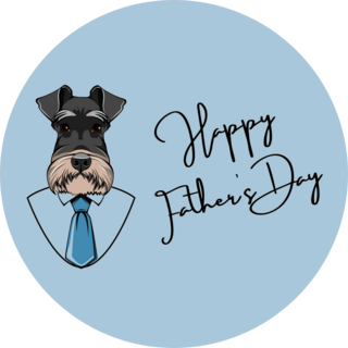 Schnauzer Fathers Day Sticker
