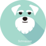 Schnauzer Flat Icon Sticker