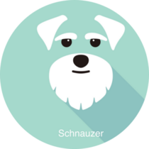 Schnauzer Flat Icon Sticker