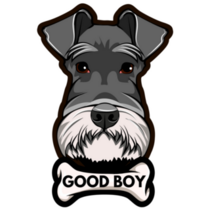 Schnauzer Good Boy Sticker