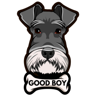 Schnauzer Good Boy Sticker