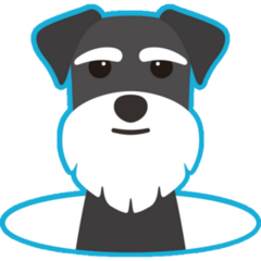 Schnauzer In Hole Sticker