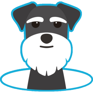 Schnauzer In Hole Sticker