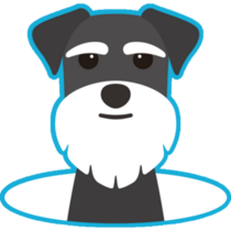 Schnauzer In Hole Sticker