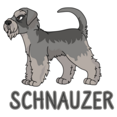 Schnauzer Labeled Sticker