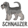Schnauzer Labeled Sticker