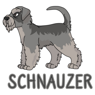 Schnauzer Labeled Sticker