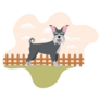Schnauzer Landscape Sticker