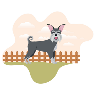 Schnauzer Landscape Sticker