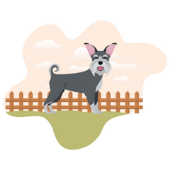 Schnauzer Landscape Sticker