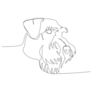 Schnauzer Line Art Sticker