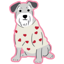 Schnauzer Love Hoodie Sticker