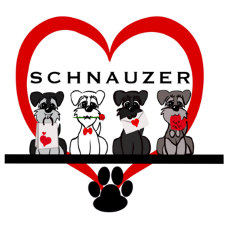 Schnauzer Love Pack Sticker